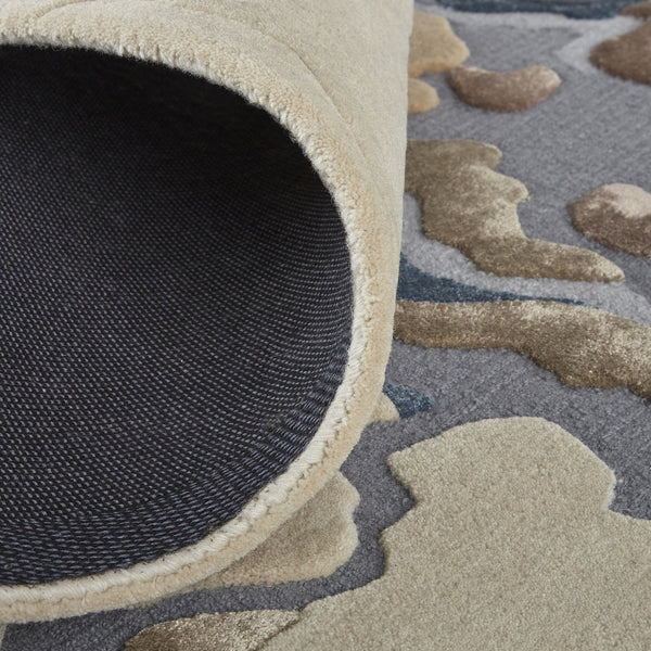 Homeroots 5' X 8' Tan And Brown Wool Abstract Hand Tufted Area Rug  Wool 514863