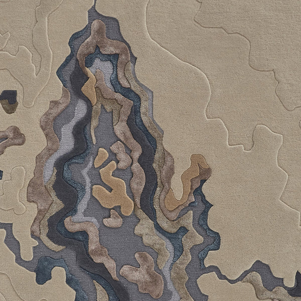 Homeroots 8' X 10' Tan And Brown Wool Abstract Hand Tufted Area Rug  Wool 514864