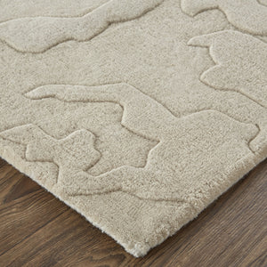 Homeroots 8' X 10' Tan And Brown Wool Abstract Hand Tufted Area Rug  Wool 514864
