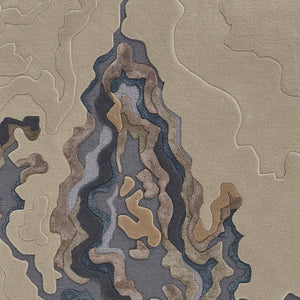 Homeroots 2' X 3' Tan And Brown Wool Abstract Hand Tufted Area Rug  Wool 514868