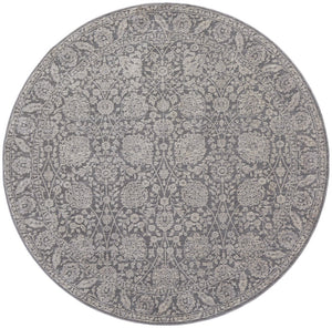 HomeRoots 6' Elegant Taupe and Ivory Floral Area Rug - Perfect for Living Rooms, Bedrooms, and Entryways 6' Round 514879