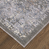 Homeroots 8' X 10' Taupe And Ivory Floral Power Loom Area Rug Taupe,Gray,Orange Polyester 514884