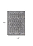 Homeroots 9' X 13' Taupe And Ivory Floral Power Loom Area Rug Taupe,Gray,Orange Polyester 514885