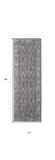 Homeroots 8' Runner Taupe And Ivory Floral Power Loom Runner Rug Taupe,Gray,Orange Polyester 514886