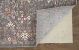 Homeroots 8' X 10' Gray And Ivory Floral Power Loom Area Rug Gray,Pink,Red Polyester 514888