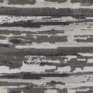 HomeRoots 4' Abstract Distressed Area Rug in Gray, Ivory & Brown - Durable, Family-Friendly Design for Homes 8' Runner 514913
