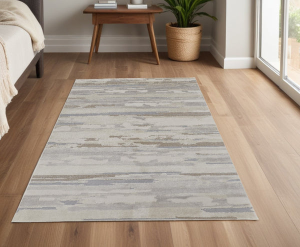 HomeRoots 4' Stylish Brown and Ivory Distressed Area Rug – Versatile, Low-Maintenance Comfort for Any Space 4' X 6' 514915