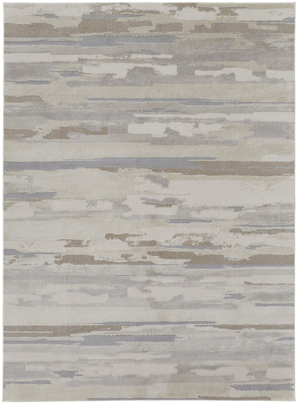 HomeRoots 4' Stylish Brown and Ivory Distressed Area Rug – Versatile, Low-Maintenance Comfort for Any Space 7' X 10' 514918