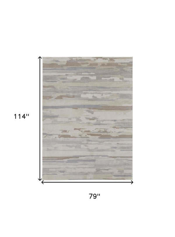 HomeRoots 4' Stylish Brown and Ivory Distressed Area Rug – Versatile, Low-Maintenance Comfort for Any Space 7' X 10' 514918