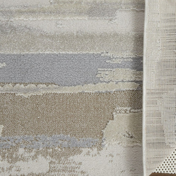 HomeRoots 4' Stylish Brown and Ivory Distressed Area Rug – Versatile, Low-Maintenance Comfort for Any Space 9' X 12' 514919