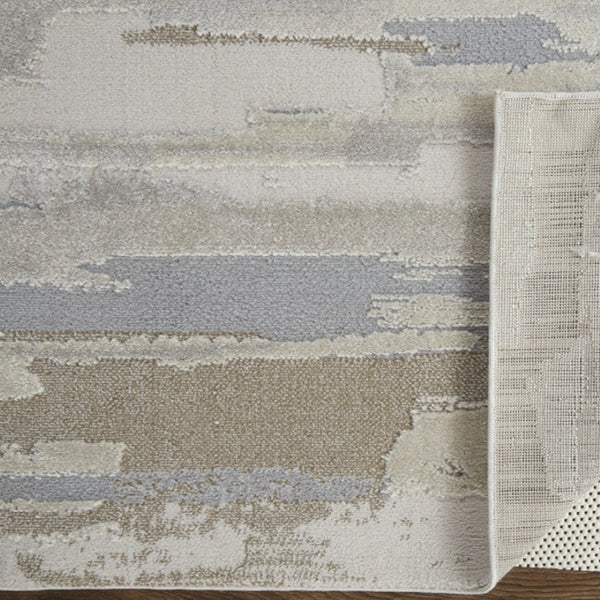 HomeRoots 4' Stylish Brown and Ivory Distressed Area Rug – Versatile, Low-Maintenance Comfort for Any Space 9' X 12' 514919