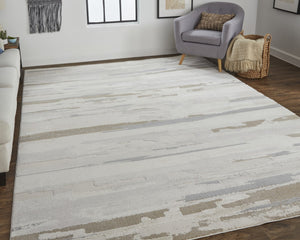 HomeRoots 4' Stylish Brown and Ivory Distressed Area Rug – Versatile, Low-Maintenance Comfort for Any Space 10' X 14' 514920