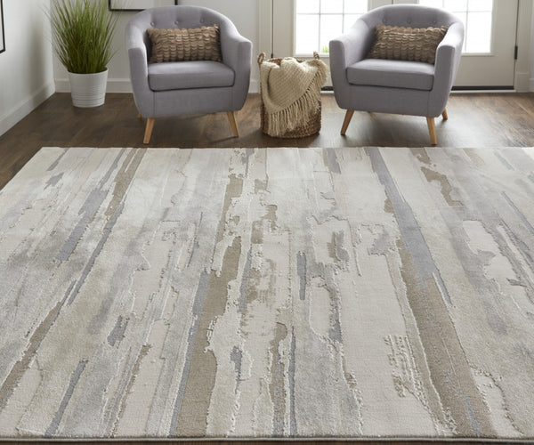 HomeRoots 4' Stylish Brown and Ivory Distressed Area Rug – Versatile, Low-Maintenance Comfort for Any Space 10' X 14' 514920