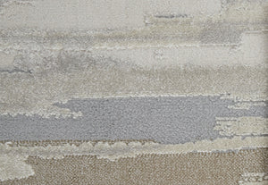 HomeRoots 8' Abstract Distressed Runner Rug in Brown, Ivory & Tan - Durable, Stain-Resistant for Busy Spaces 8' Runner 514921