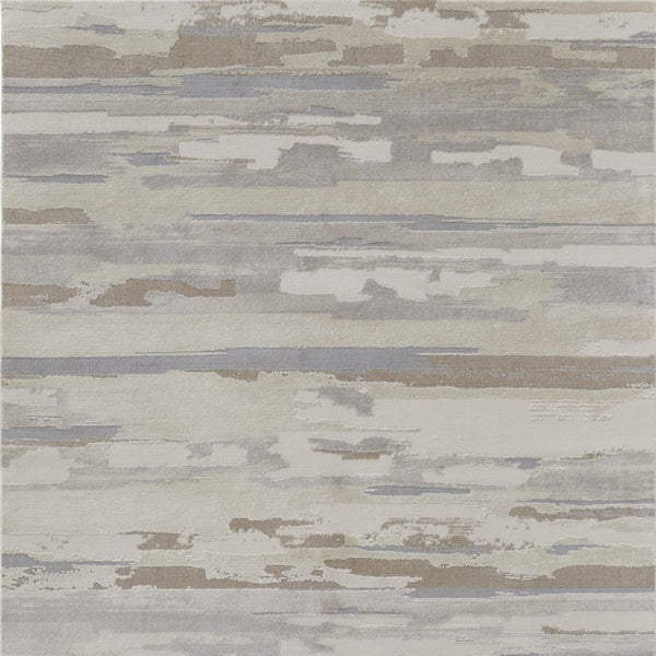 HomeRoots 12' Abstract Shag Area Rug in Brown, Ivory & Tan - Plush, Durable, Stain-Resistant for Modern Spaces 12' X 15' 514922