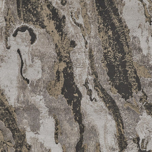 HomeRoots 4' Brown and Ivory Abstract Area Rug - Stylish, Durable, and Low-Maintenance for Modern Spaces 4' X 6' 514923
