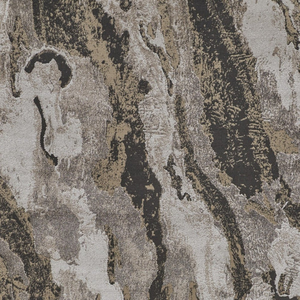 HomeRoots 4' Brown and Ivory Abstract Area Rug - Stylish, Durable, and Low-Maintenance for Modern Spaces 4' X 6' 514923