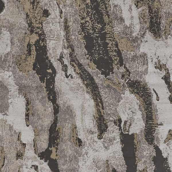 HomeRoots 4' Brown and Ivory Abstract Area Rug - Stylish, Durable, and Low-Maintenance for Modern Spaces 8' X 10' 514925