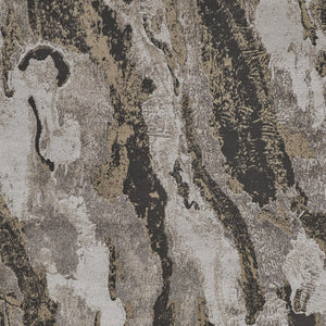 HomeRoots 4' Brown and Ivory Abstract Area Rug - Stylish, Durable, and Low-Maintenance for Modern Spaces 7' X 10' 514926
