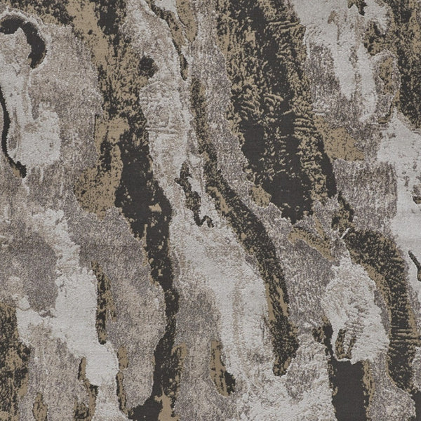 HomeRoots 4' Brown and Ivory Abstract Area Rug - Stylish, Durable, and Low-Maintenance for Modern Spaces 10' X 14' 514928