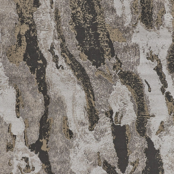 HomeRoots 4' Brown and Ivory Abstract Area Rug - Stylish, Durable, and Low-Maintenance for Modern Spaces 12' X 15' 514930