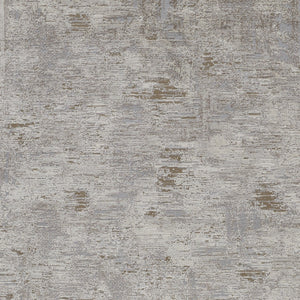 Homeroots 10' X 14' Gray And Ivory Abstract Power Loom Distressed Area Rug Ivory,Gray,Tan Polypropylene 514944
