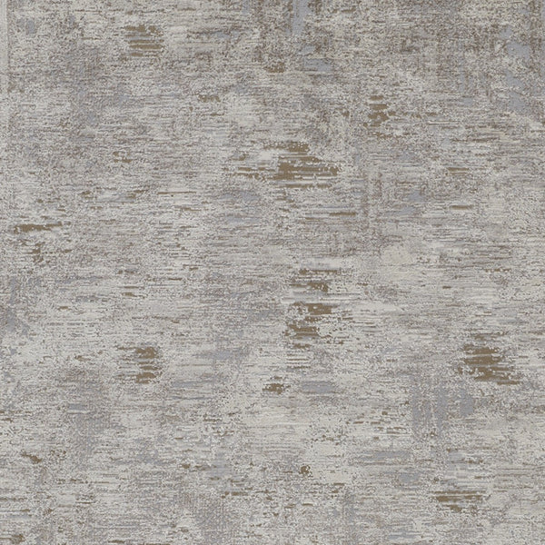 Homeroots 10' X 14' Gray And Ivory Abstract Power Loom Distressed Area Rug Ivory,Gray,Tan Polypropylene 514944