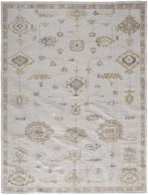 HomeRoots 4' Hand-Knotted Orange and Ivory Floral Area Rug - Unique Artisan Craftsmanship for Stylish Spaces 12' X 15' 514975