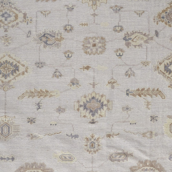 HomeRoots 4' Hand-Knotted Orange and Ivory Floral Area Rug - Unique Artisan Craftsmanship for Stylish Spaces 12' X 15' 514975