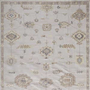 HomeRoots 4' Hand-Knotted Orange and Ivory Floral Area Rug - Unique Artisan Craftsmanship for Stylish Spaces 12' X 15' 514975