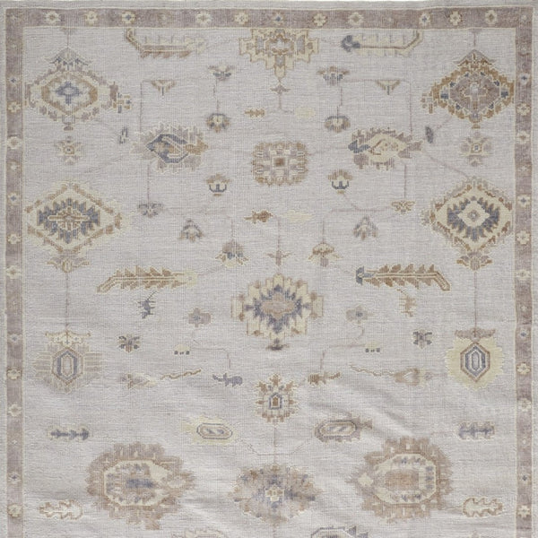 HomeRoots 4' Hand-Knotted Orange and Ivory Floral Area Rug - Unique Artisan Craftsmanship for Stylish Spaces 12' X 15' 514975
