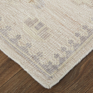 HomeRoots 4' Floral Hand-Knotted Area Rug in Tan and Brown - Timeless Charm for Living Spaces or Bedrooms 9' X 12' 514994