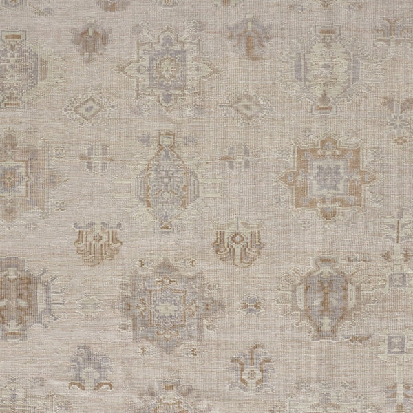 HomeRoots 4' Floral Hand-Knotted Area Rug in Tan and Brown - Timeless Charm for Living Spaces or Bedrooms 12' X 15' 514996