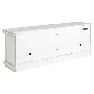 English Elm Castleton Farmhouse Media Console with Shuttered Doors and Distressed Pine Finish B062P451646