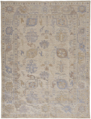 Homeroots 12' X 15' Beige And Blue Medallion Distressed Indoor Outdoor Area Rug  100% Pet 515003