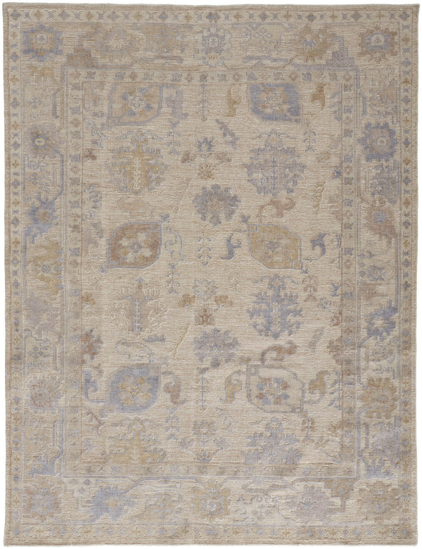 Homeroots 12' X 15' Beige And Blue Medallion Distressed Indoor Outdoor Area Rug  100% Pet 515003