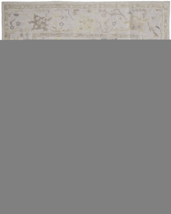 Homeroots 8' X 10' Tan Ivory And Orange Floral Hand Knotted Stain Resistant Area Rug  Other Material 515007