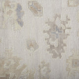 Homeroots 10' X 14' Tan Ivory And Orange Floral Hand Knotted Stain Resistant Area Rug  Other Material 515009