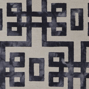 Homeroots 10' X 14' Ivory And Black Wool Tufted Handmade Area Rug  Wool 515013