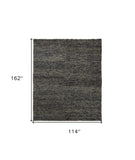 Homeroots 10' X 13' Gray Taupe And Black Wool Hand Woven Stain Resistant Area Rug Gray,Taupe,Black Wool 515020