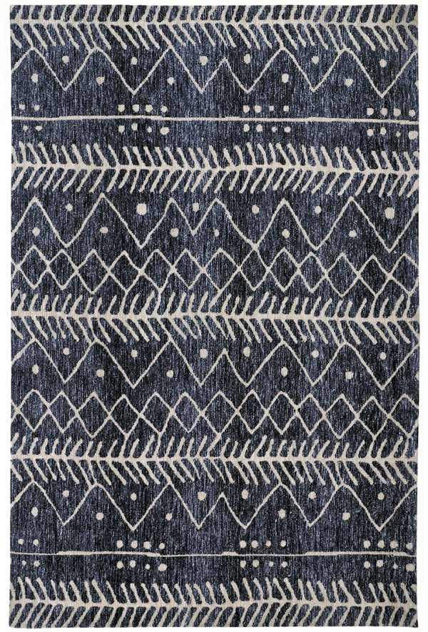 HomeRoots 10' Blue and Ivory Striped Area Rug – Stain-Resistant, Coastal Charm for Modern Homes and Busy Families 10' X 13' 515028
