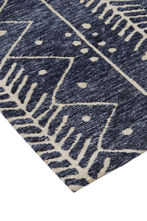 HomeRoots 10' Blue and Ivory Striped Area Rug – Stain-Resistant, Coastal Charm for Modern Homes and Busy Families 10' X 13' 515028