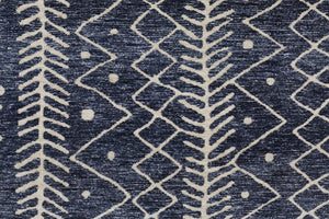 HomeRoots 10' Blue and Ivory Striped Area Rug – Stain-Resistant, Coastal Charm for Modern Homes and Busy Families 10' X 13' 515028
