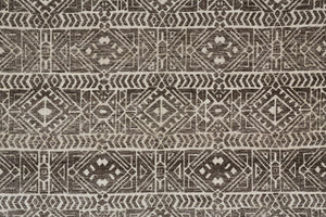 Homeroots 10' X 13' Brown Taupe And Ivory Striped Stain Resistant Area Rug Brown,Taupe,Ivory Polyester 515029