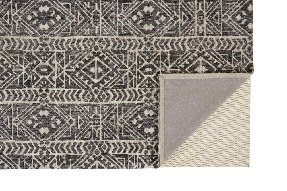 HomeRoots 10' Brown Taupe and Ivory Striped Area Rug - Stain Resistant, Elegant, and Ideal for High-Traffic Spaces 10' X 13' 515030