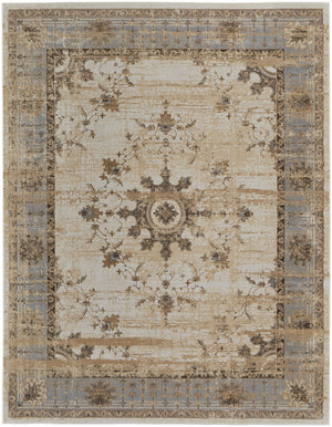 Homeroots 10' X 14' Tan Brown And Gray Power Loom Distressed Area Rug  Viscose 515036