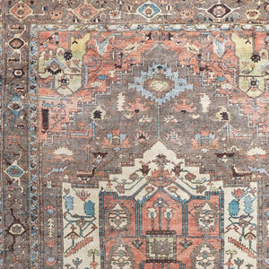 HomeRoots 5' Luxurious Taupe and Ivory Medallion Area Rug – Timeless Elegance for Any Space, Easy Care 5' X 8' 515068