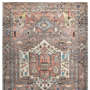 HomeRoots 5' Luxurious Taupe and Ivory Medallion Area Rug – Timeless Elegance for Any Space, Easy Care 8' X 10' 515069