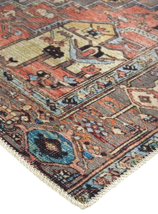 HomeRoots 5' Luxurious Taupe and Ivory Medallion Area Rug – Timeless Elegance for Any Space, Easy Care 8' X 10' 515069
