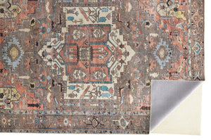 HomeRoots 5' Luxurious Taupe and Ivory Medallion Area Rug – Timeless Elegance for Any Space, Easy Care 9' X 12' 515070